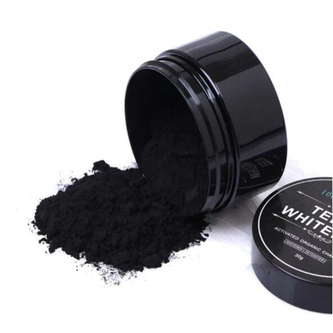 Blanqueador carbón activo + Cepillo de bambú