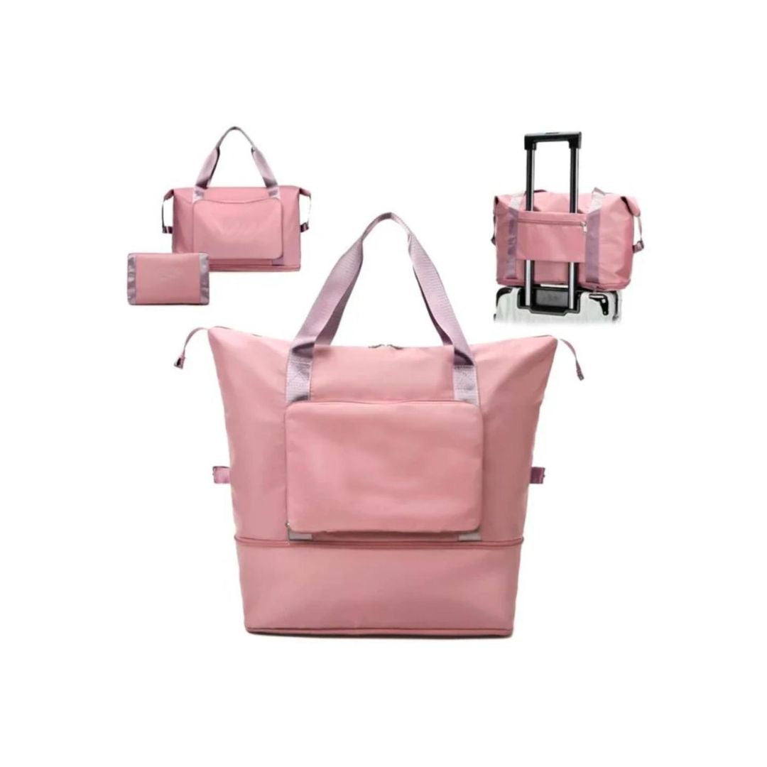 Bolso totebag plegable rosa